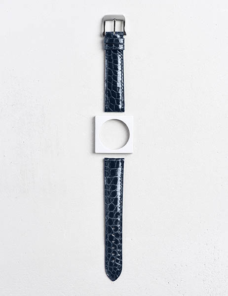 アリゲーターワニ18/14mm ホワイト カミーユフォルネ 高級本革 時計ベルト